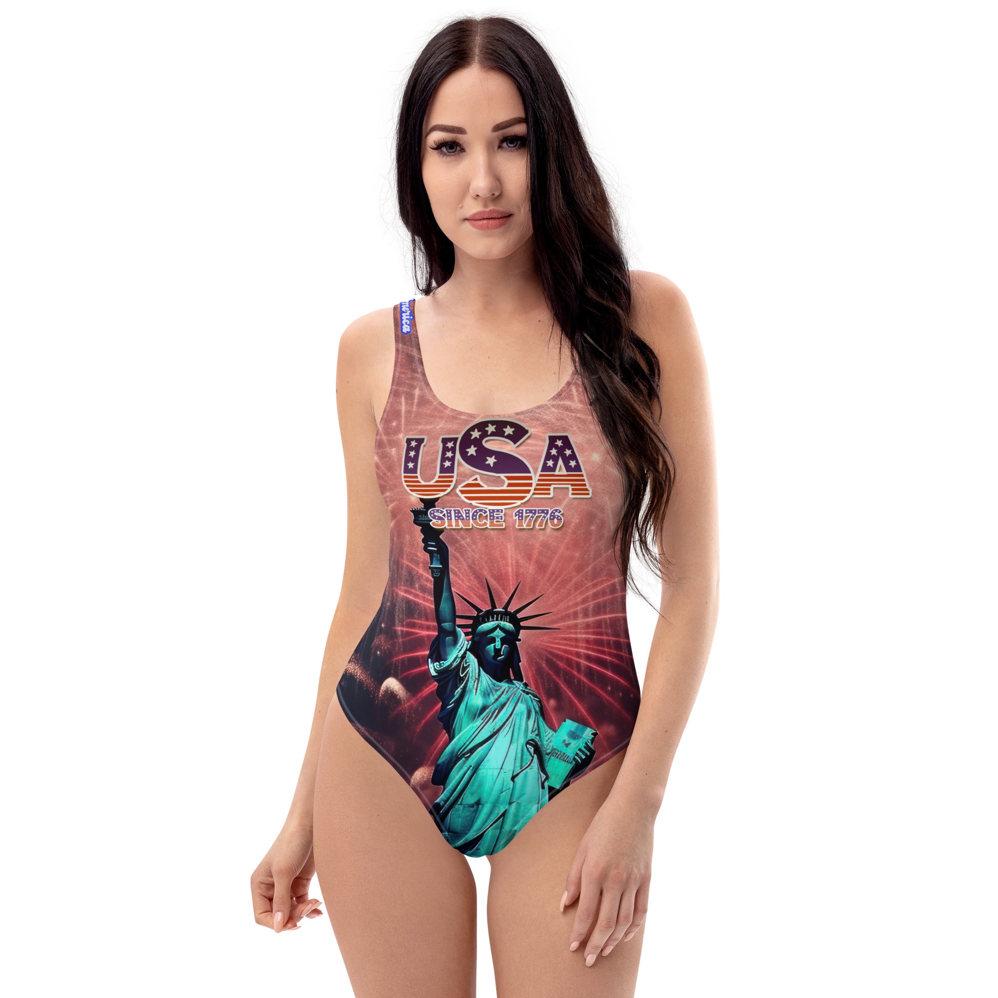 Statue Of Liberty Made In America Back 1.0 - One-Piece Swimsuit